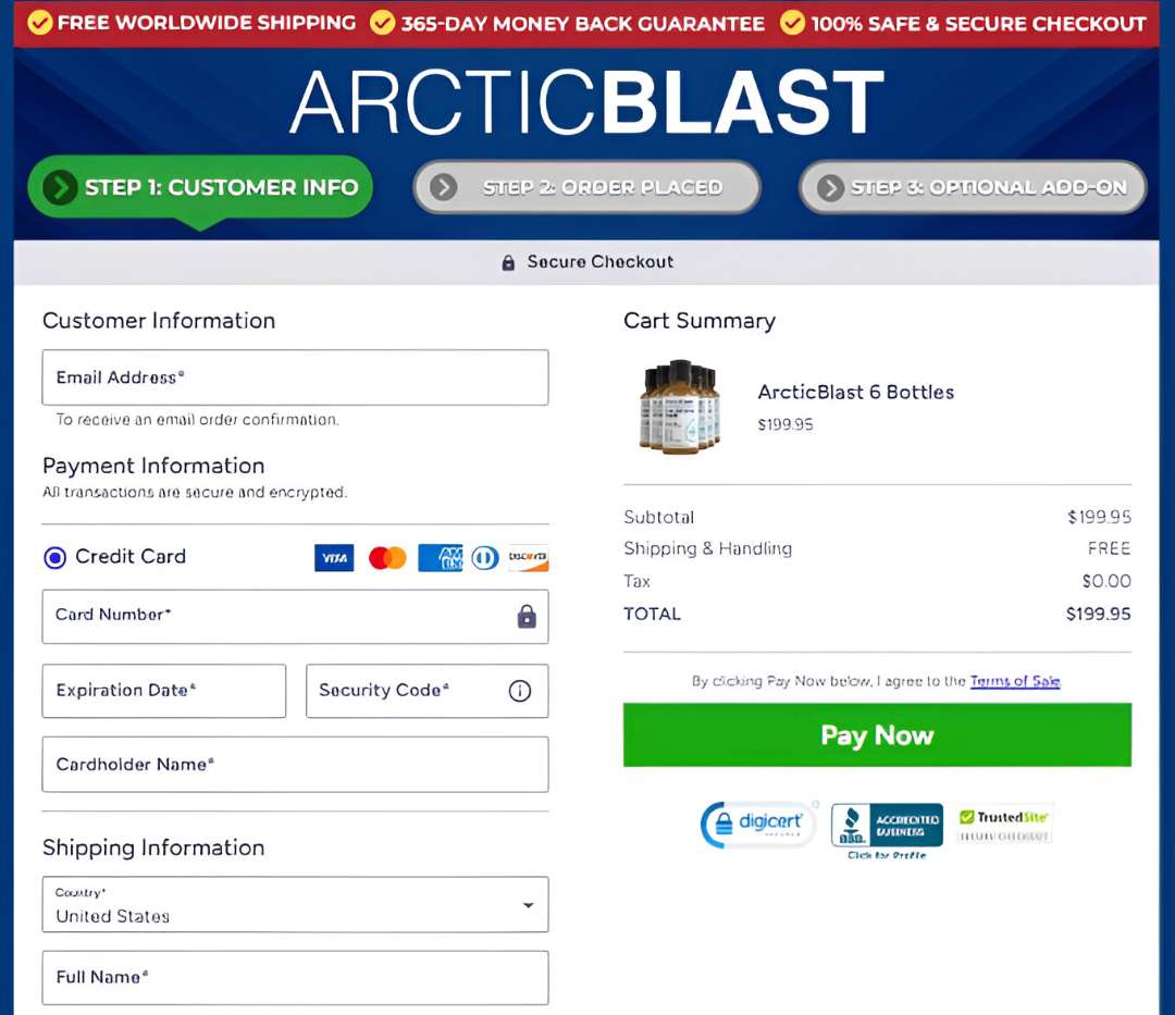 Arctic Blast Arctic Blast Order Page